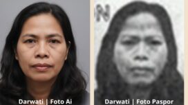 Foto Darwati berasal dari salinan paspor dan foto editan Ai