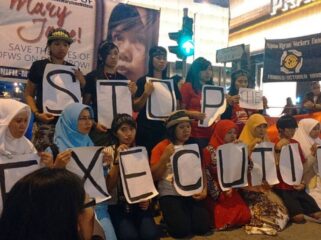 Aksi Menuntut Pembebasan Eksekusi Mati Mary Jane Veloso 