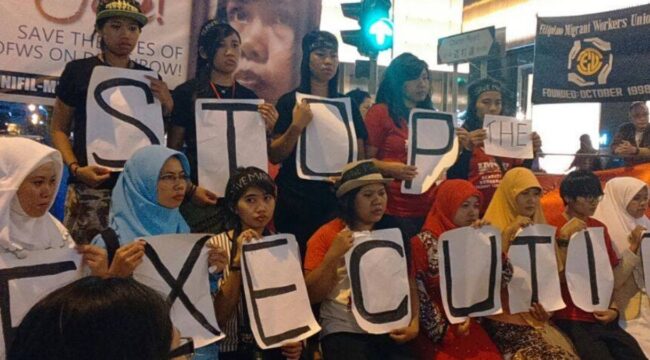 Aksi Menuntut Pembebasan Eksekusi Mati Mary Jane Veloso 