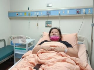 Nunung Nurhayati saat dirawat akibat stroke di Taiwan