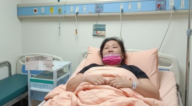 Nunung Nurhayati saat dirawat akibat stroke di Taiwan