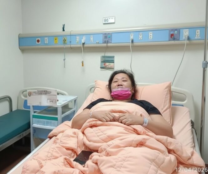 
					Nunung Nurhayati saat dirawat akibat stroke di Taiwan