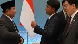 Pertemuan Prabowo-Sugianto di Istana Kpresidenan Korea Selatan