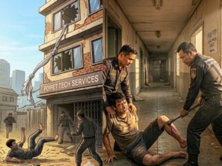 Ilustrasi Jajat jatuh dari Lantai 3 Perusahaan Scamming Online