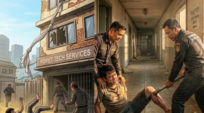 Ilustrasi Jajat jatuh dari Lantai 3 Perusahaan Scamming Online