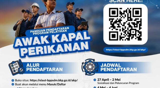 Kementerian Kelautan dan Perikanan (KKP) membuka 20 Ribu Lowongan Kerja Awak Kapal Ikan