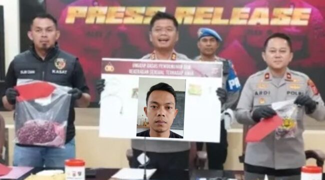 Konferensi Pers Polres Cianjur, Berhasil Membekuk Pembunuh Anak Tirinya