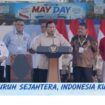 Presiden Prabowo Bersama Presiden Konfederasi Buruh pada Peringatan Hari Buruh Internasional