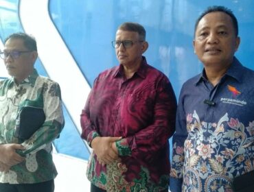 Tiga asosiasi P3MI: Perisai, Himsataki dan Perpemindo di Lobby Kemen P2MI