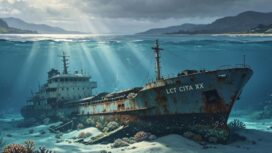 Ilustrasi tenggelamnya Kapal LCT CITA XX di Perairan Papua 