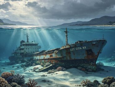 Ilustrasi tenggelamnya Kapal LCT CITA XX di Perairan Papua 