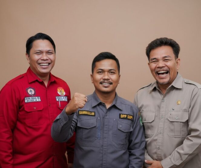 
					Iman Syafi'i (kiri), Rahmatullah *tengah) dan Syofyan El Comandante (kanan)