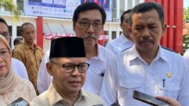 Menteri Pelindungan Pekerja Migran Indonesia, Muktarudin pada saat konpress Pasim Job Fair 2026