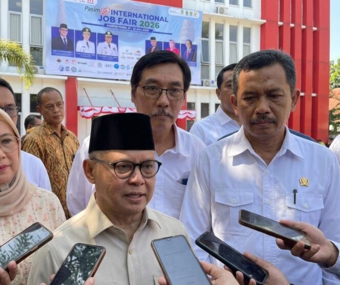 
					Menteri Pelindungan Pekerja Migran Indonesia, Muktarudin pada saat konpress Pasim Job Fair 2026