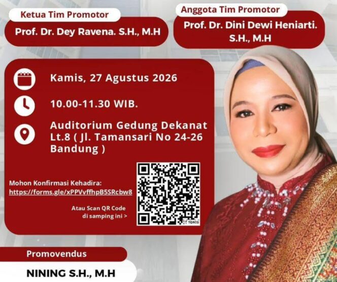 
					Nining Djohar Mantan PMI Malaysia, Dipromosikan Raih Gelar Doktor Ilmu Hukum di Unisba