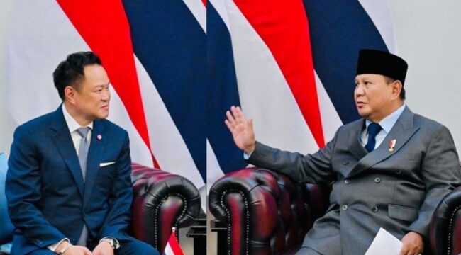 Perdana Menteri (PM) Thailand Anutin Charnvirakul dan Presiden Prabowo Subianto