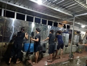 CPMI sedang dipekerjakan untuk membuat cincau berdalih PKL oleh PT Berkah Guna Selaras Malang