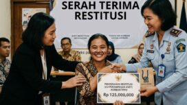 Ilustrasi Serah Terima Restitusi kepada Korban TPPO | Sumber Gemini