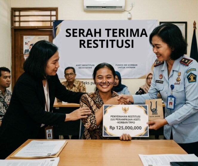 
					Ilustrasi Serah Terima Restitusi kepada Korban TPPO | Sumber Gemini