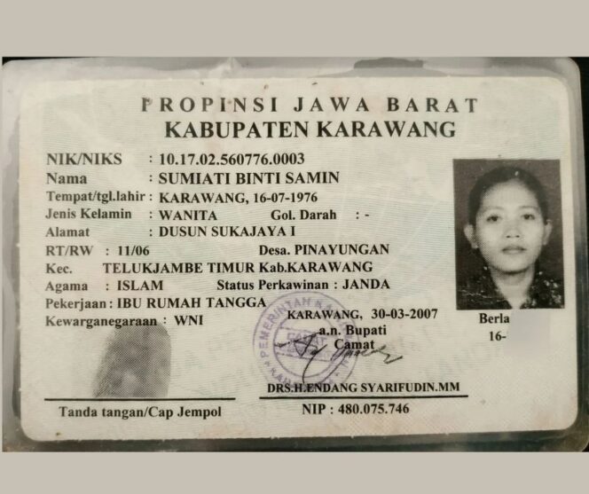 
					KTP Sumiati Binti Saman