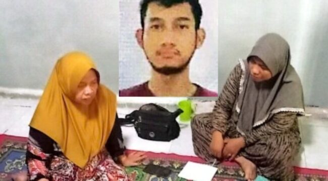 Ibu kandung Asmadi, Asiyah (kiri), meminta bantuan kepada PBM Banten untuk memulangkan anaknya