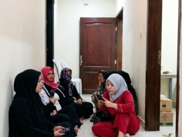 PMI sedang berkumpul di Syarikah setelah selesai kontrak erja dengan majikan